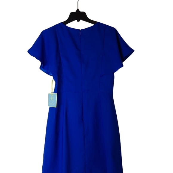Cece Midi Blue Dress 6 NWT - Picture 6 of 8